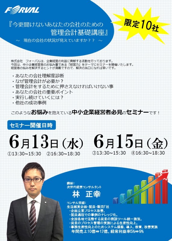 経営者限定:今更聞けないあなたの会社のための管理会計基礎講座