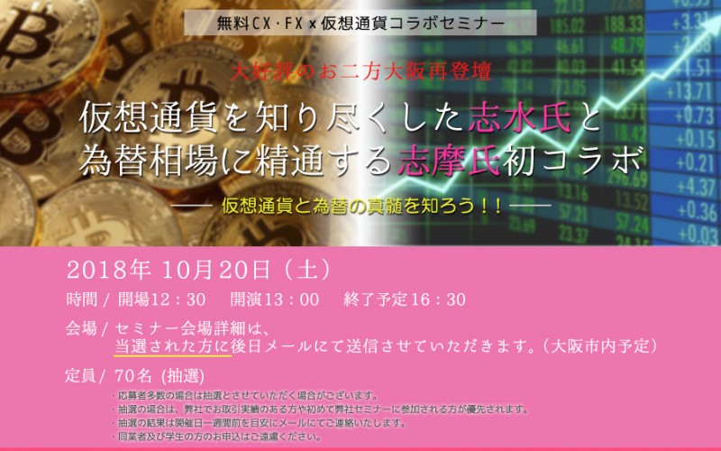 『仮想通貨を知り尽くした志水氏と為替相場に精通する志摩氏初コラボ』
